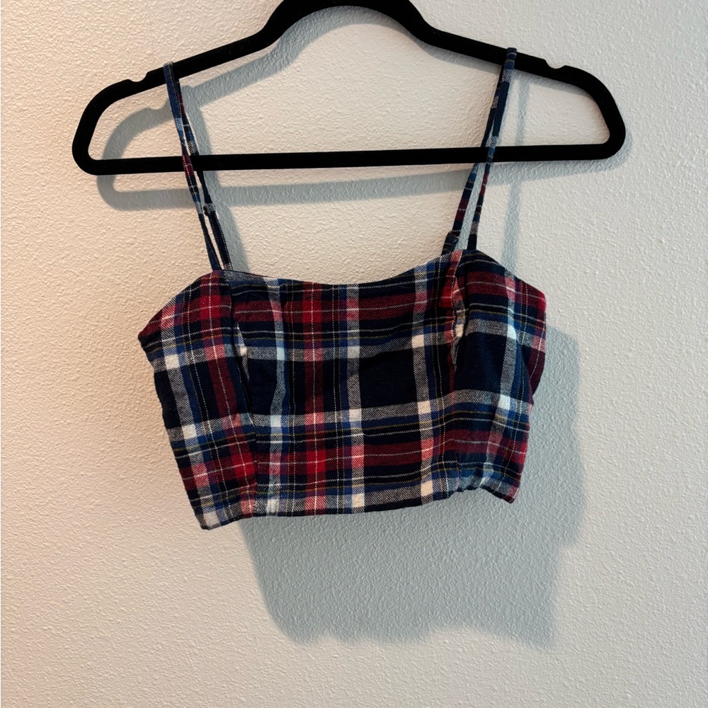 Wild Fable Red and Black Sleeveless Crop Camisole